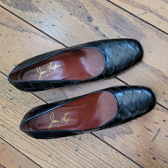 Vintage Rare Joan Hepburn Woven Leather Platform Pumps Size 8.5 Just Beautiful! - Picture 2 of 10